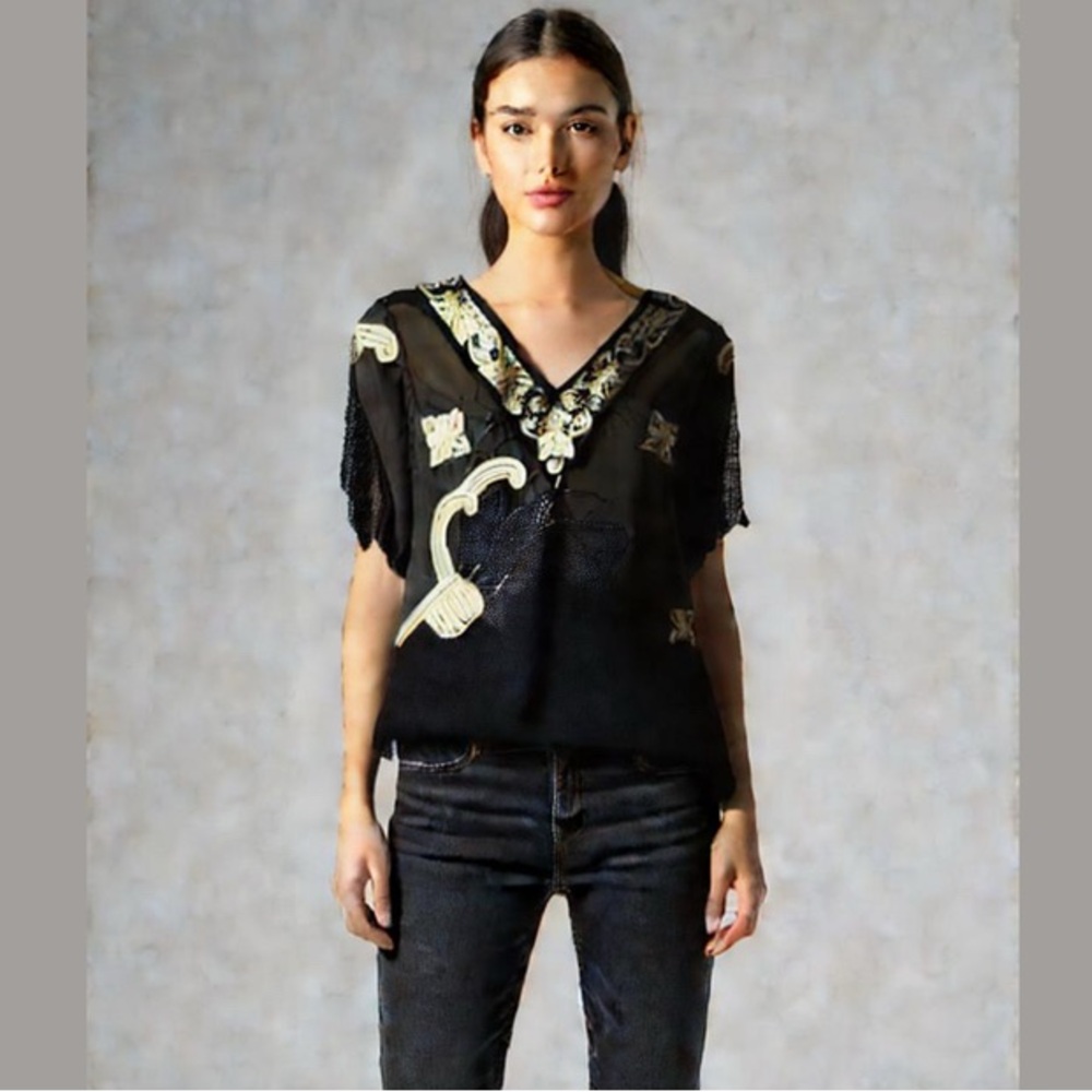 VTG  1980’s 100% Silk Laurence Kazar New York